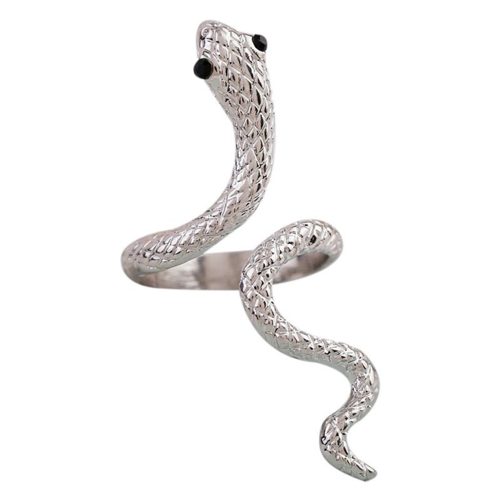 2/$20!  Oxidized Silver Serpent Wrap Ring - Picture 4 of 5